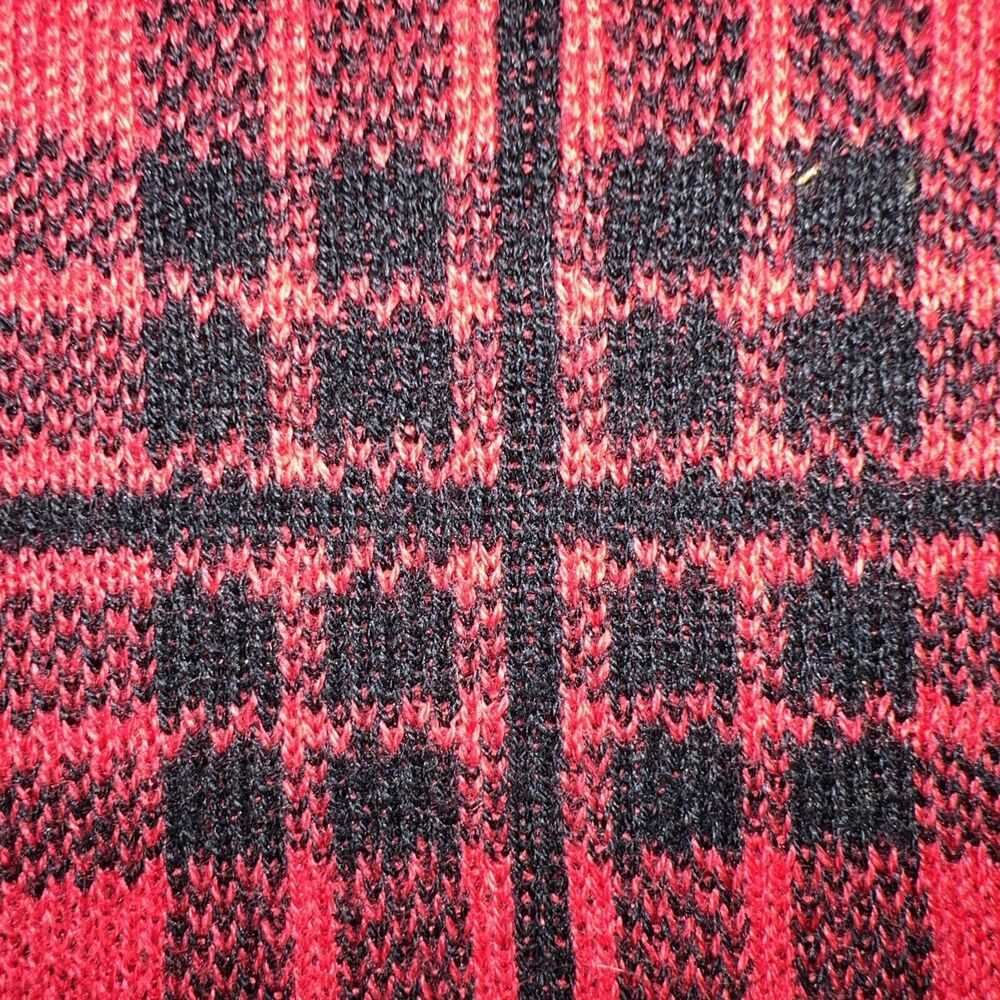Cynthia Rowley Vintage 90s Womens S Cotton Knit Stretch Top Ruffled Bottom Check - Picture 7 of 9
